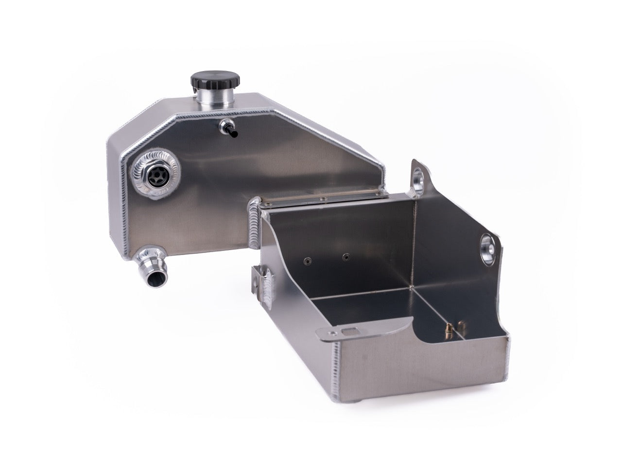 Replace the Aging Factory Plastic Coolant Tank - 6.7 Powerstroke Primary Coolant Tank with Integrated Battery Box