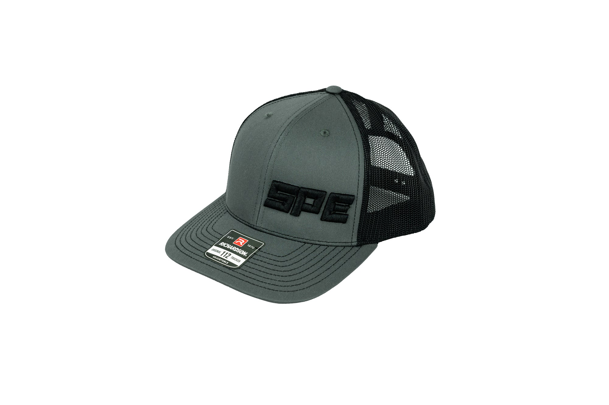 custom branded grey trucker hat 